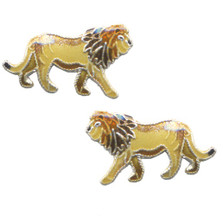 Lion Cloisonne Post Earrings | Bamboo Jewelry | bj0162pe