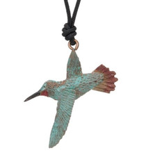 Hummingbird Rufous Pendant Necklace | Cavin Richie Jewelry | DMOKB-239-PEND