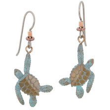 Sea Turtle Bronze Earrings | Cavin Richie Jewelry | DMOKBE23-FH