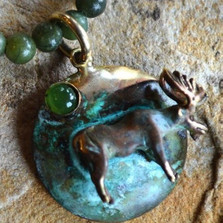 Moose Jade Pendant Necklace | Elaine Coyne Jewelry | ECGMO487n -2