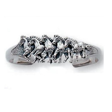 Running Horses Sterling Silver Cuff Bracelet | Kabana Jewelry | Kbr489