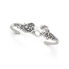 Horse Scroll Design Sterling Silver Bracelet | Kabana Jewelry | KBR888