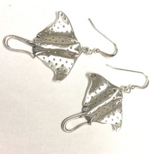 Spotted Eagle Ray Sterling Silver Wire Earrings | Kabana Jewelry | KE219