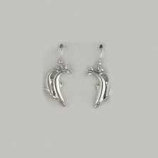 Double Dolphin Sterling Silver French Wire Earrings | Kabana Jewelry | Ke224