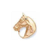 Horse Head 14K Gold Pin | Kabana Jewelry | Kgpf535S