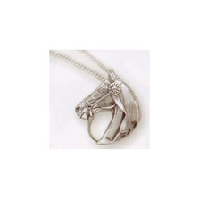 Saddlebred Horse Pendant Sterling Silver Necklace | Kabana Jewelry | Kp703
