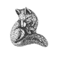 Fox Sterling Silver Brooch Pin | Kabana Jewelry | Kpn364