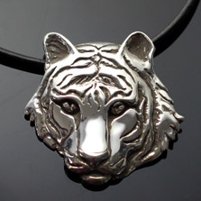 Tiger Silver Pendant Necklace | Anisa Stewart Jewelry | asjw1005