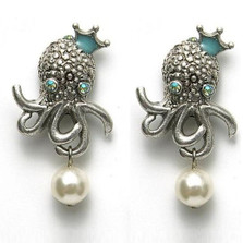 By the Sea Octopus Pearl Earrings | La Contessa Jewelry | LCER8560