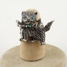 Glamour Kitty Adjustable Ring | La Contessa Jewelry | LCRG8851