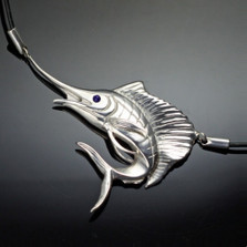 Sailfish Sterling Silver Pendant Necklace