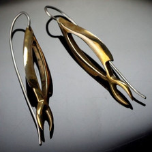 Open Fish Bronze Earrings | Anisa Stewart Jewelry | ASJObre1037