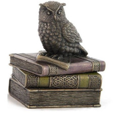 Owl On Books Trinket Jewelry Box | Unicorn Studios | USIWU75509a4