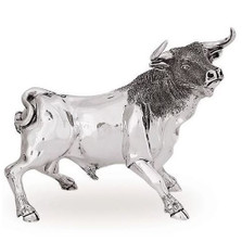 Silver Plated Bull Sculpture | 7501 | D'Argenta