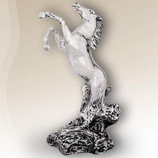 Silver Plated Rearing Horse Sculpture | 8007 | D'Argenta