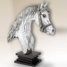 Silver Plated Horse Head Sculpture | 8030 | D'Argenta
