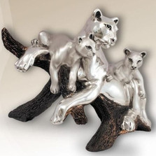 Puma Silver Plated Sculpture | 8039 | D'Argenta