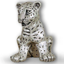 Gold Leopard Statue Calm on Branch, D'Argenta, Unique Gifts