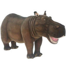 Hippo Ride-On Sutffed Animal | Hansa Toys | HTU4307
