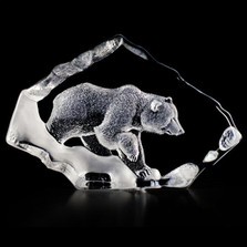 Grizzly Bear Crystal Sculpture | 33607 | Mats Jonasson Maleras