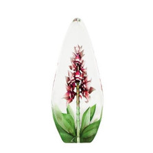 Red Orchid Flower Crystal Sculpture | 33819 | Mats Jonasson Maleras