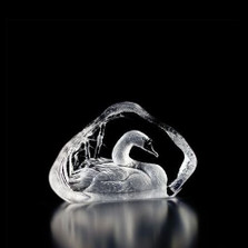 Mini Swan Crystal Sculpture | 88123 | Mats Jonasson Maleras