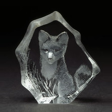 Baby Fox Crystal Sculpture | 88132 | Mats Jonasson Maleras