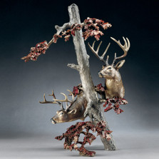 Bronze Deer Sculpture "Downwind" | Mark Hopkins | mhs15064