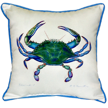 Blue Crab Indoor Outdoor Pillow 22x22 | Betsy Drake | BDZP005