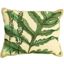 Fern Needlepoint Down Pillow | Michaelian Home | MICNCU109