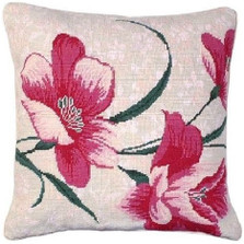 Flower Needlepoint Down Pillow Elli | Michaelian Home | MICNCU353 -2