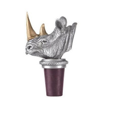 Rhino Bottle Stopper | Heritage Pewter | HPIBS8605