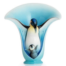 Playful Penguins Tealite Holder | FZ02117 | Franz Porcelain Collection -2