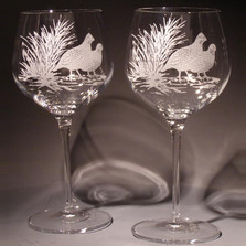 Bob White Crystal 18 oz. Wine Glass Set of 2 | Evergreen Crystal | eci115a