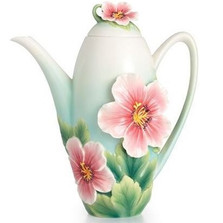 Geranium Garden Porcelain Teapot | FZ02371 | Franz Porcelain Collection -2