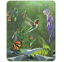 Hummingbird & Butterfly Ultra Plush Faux-Mink Blanket | DUKDB5265-2