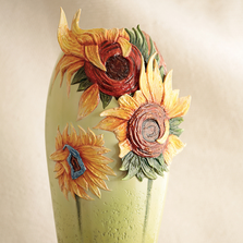 Van Gogh Sunflowers Porcelain Vase | fz02403 | Franz Porcelain Collection