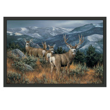 Mule Deer Area Rug The Last Glance | Custom Printed Rugs | CPRmuledeerrug
