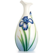 Eloquent Iris Flower Medium Vase | FZ02493 | Franz Porcelain Collection -2