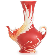 Phoenician Flight Bird Porcelain Vase | FZ02626 | Franz Porcelain Collection