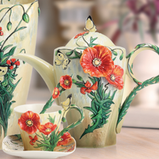 Van Gogh Poppy Porcelain Teapot | FZ02627 | Franz Porcelain Collection