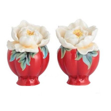 Venice Peony Salt Pepper Shakers | FZ02733 | Franz Porcelain Collection