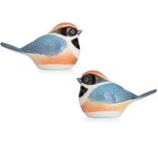 Black Throated Passerine Bird Salt Pepper Shakers | FZ02747 | Franz Porcelain -2