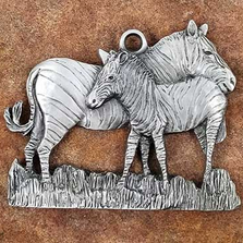 Zebra Pewter Ornament | Andy Schumann | SCHMC122104