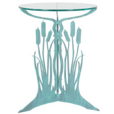 Cattail Glass Top Table | Cricket Forge | T010