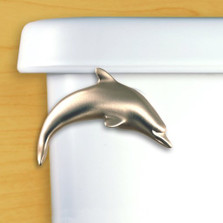 Dolphin Toilet Flush Handle | Functional Fine Art | ffa00101satinpewter