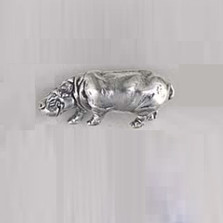 Hippo Sterling Silver Pin | Kabana Jewelry | Kpn316