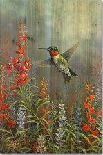 Summer Hummer Wood Wall Art | Wood Graphixs | WGISH2416