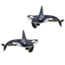 Orca Enamel Post Earrings | Bamboo Jewelry | BJ0045PE