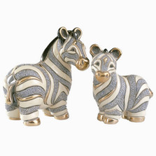 Zebra and Baby Ceramic Figurine Set | De Rosa | Rinconada | F124-F324
